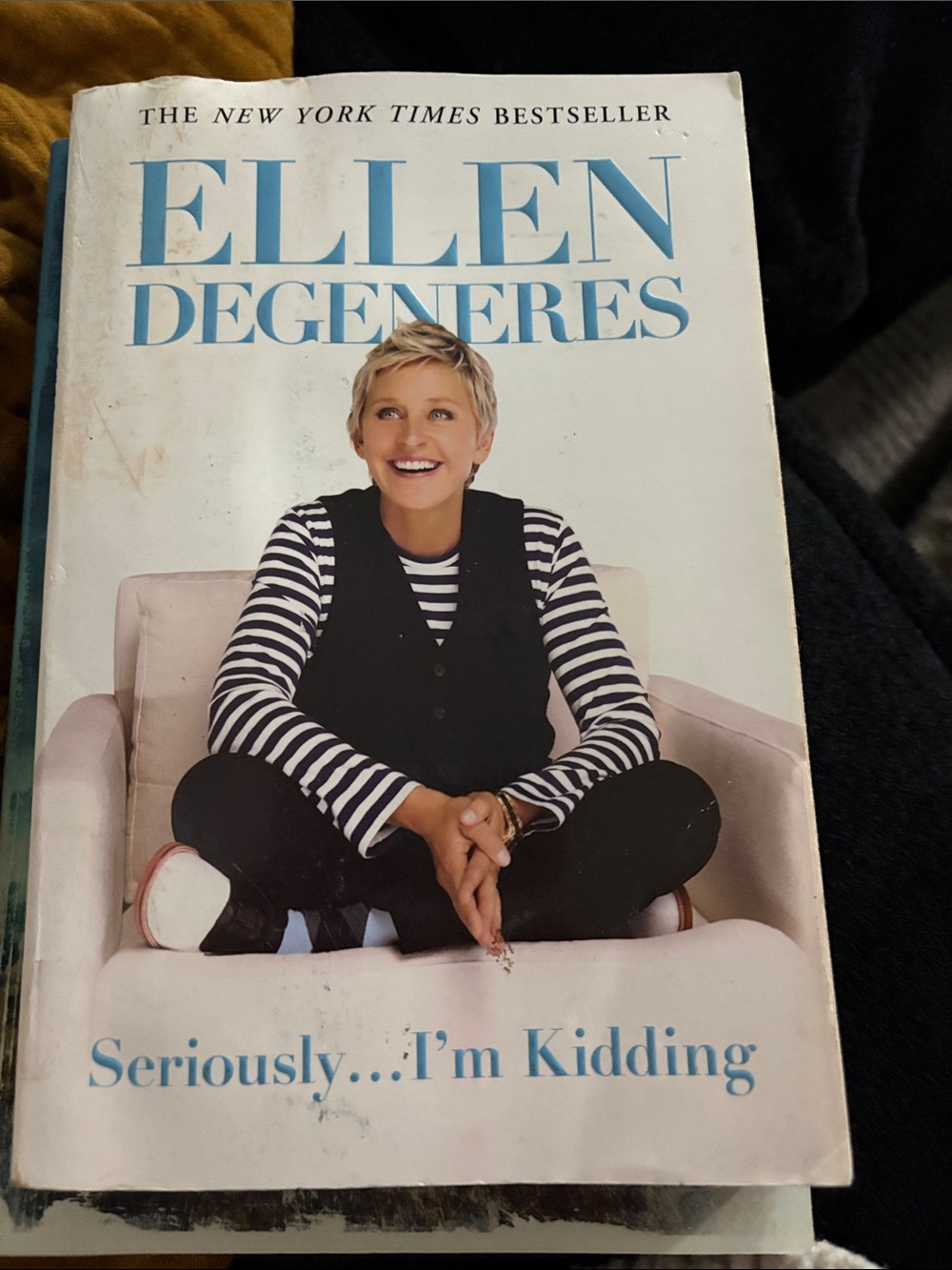 Ellen DeGeneres "Seriously...I'm Kidding" Hardcover with Blue Title